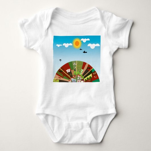 Bauernhof Baby Strampler (Vorderseite)