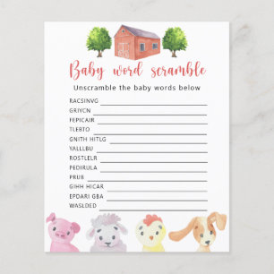 Bauernhof - Baby Word Scramble Game