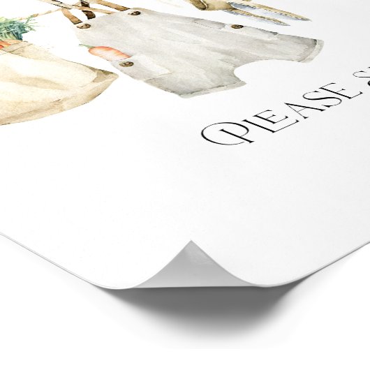 Bauernhof Babydusche Gästebuch (Ecke)