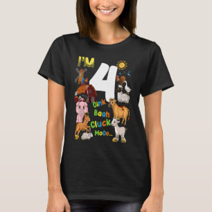 Bauernhof Barnyard Thema Schweinekuh Pferd 4. Gebu T-Shirt