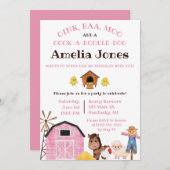 Bauernhof, Barnyard Tiere, Kinder-Geburtstagsparty Einladung (Vorne/Hinten)