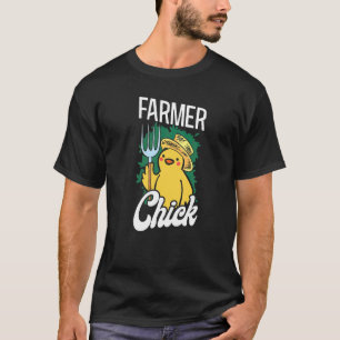 Bauernhof Bauer Mädchen Huhn Bauer Küken T-Shirt