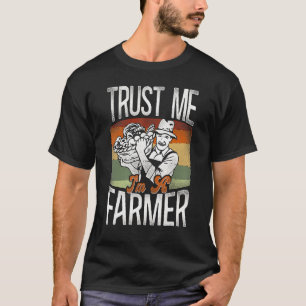 Bauernhof Bauer Traktor Vintag Retro Vertrauen Sie T-Shirt