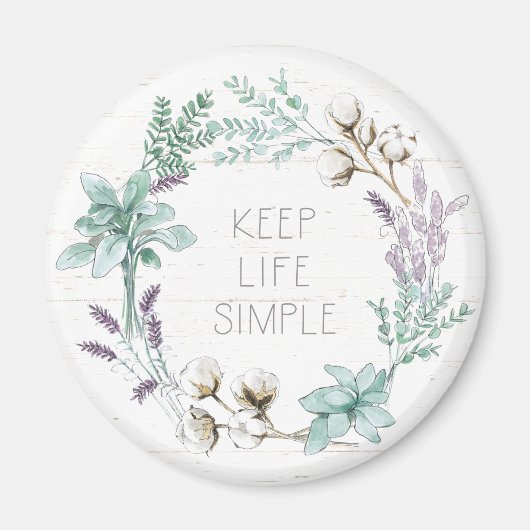 Bauernhof Baumwolltypografie - Behalt Life Simple Magnet (Vorne)