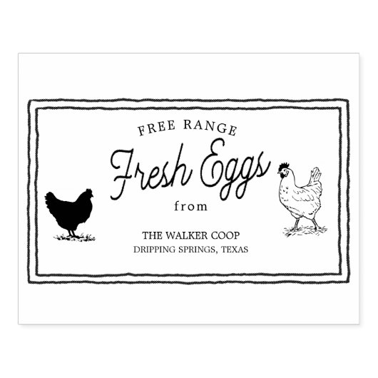 Bauernhof Best | Eierkarton - Briefmarke Gummistempel (Prägung)