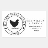 Bauernhof Beste Sterne Eierkarton Adressenaufklebe Rechteckiger Aufkleber (Vorderseite)