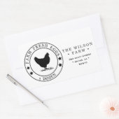 Bauernhof Beste Sterne Eierkarton Adressenaufklebe Rechteckiger Aufkleber (Umschlag)