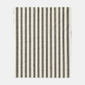 Bauernhof Black Ticking Strips Fleecedecke (Vorderseite)