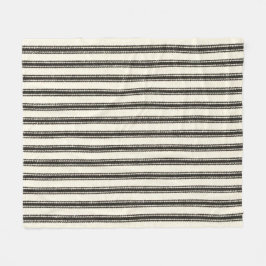 Bauernhof Black Ticking Strips Fleecedecke