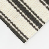 Bauernhof Black Ticking Strips Fleecedecke (Ecke)