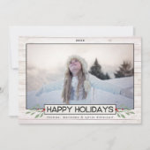 Bauernhof | Black & White Buffalo Karo Feiertagskarte (Vorderseite)