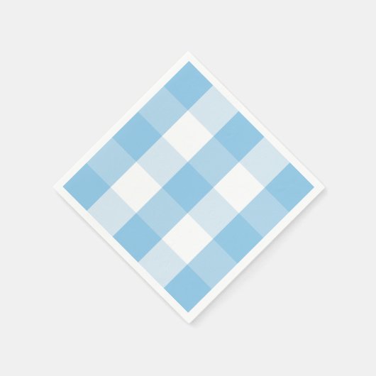 Bauernhof Blaues Büffel Karo Servietten (Ecke)