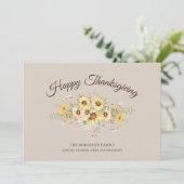 Bauernhof Blumenblumen glücklich Erntedankend Feiertagskarte (Stehend Vorderseite)