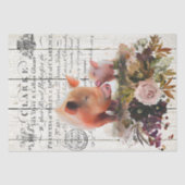 Bauernhof Blumenrinde Schweine Seidenpapier (Vorderseite)