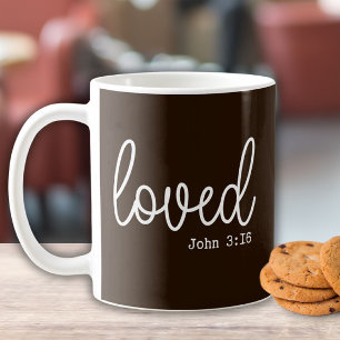 Bauernhof Braun Liebe Glaube Zitat minimalistisch Kaffeetasse