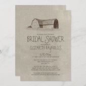 Bauernhof-Brautparty-Einladungen Einladung (Vorne/Hinten)