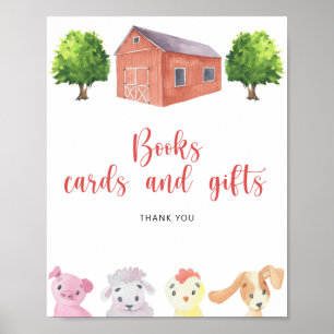 Bauernhof - Bücherkarten und Geschenke Poster