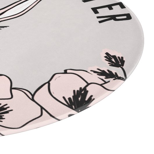 Bauernhof Bunny Magnolio Blume Ostern Schneidebrett (Ecke)