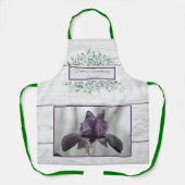 Bauernhof, Country Iris Blume & Eucalyptis Schürze (Vorderseite)