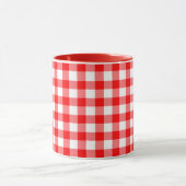 Bauernhof Country Red Gingham Karo Combo Tasse (Zentrum)