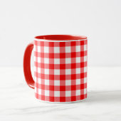 Bauernhof Country Red Gingham Karo Combo Tasse (Vorderseite Links)