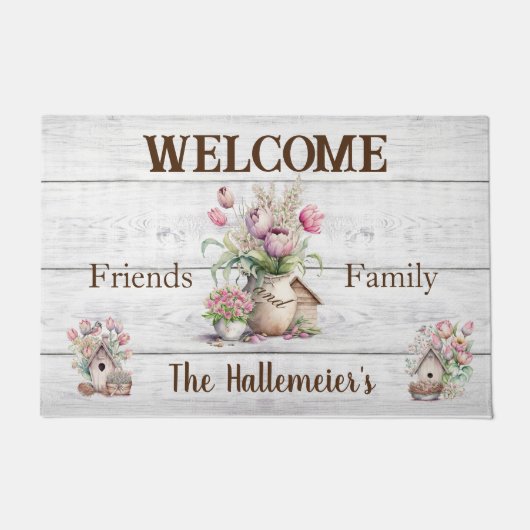 Bauernhof Country Spring Willkommen Türe Fußmatte (Vorderseite)