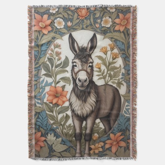Bauernhof Donkey William Morris Inspiriert Decke (Vorderseite Vertikal)