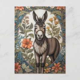 Bauernhof Donkey William Morris Inspiriert Postkarte