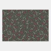 Bauernhof dunkle Kiefer rustikale Laubbaumstruktur Geschenkpapier Set (Vorderseite 3)