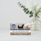 Bauernhof-Eggs frisches erstklassiges Visitenkarte (Stehend Vorderseite)