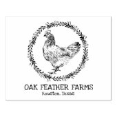 Bauernhof Eierkarton Briefmarke Gummistempel (Prägung)