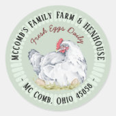 Bauernhof Eierkarton Etikett mit Eiern Runder Aufkleber (Vorderseite)