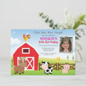 Bauernhof Einladung Land Barnyard Party (Stehend Vorderseite)