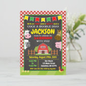 Bauernhof Einladung zum Geburtstag / Barnyard Part (Stehend Vorderseite)