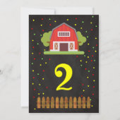 Bauernhof Einladung zum Geburtstag / Barnyard Part (Rückseite)