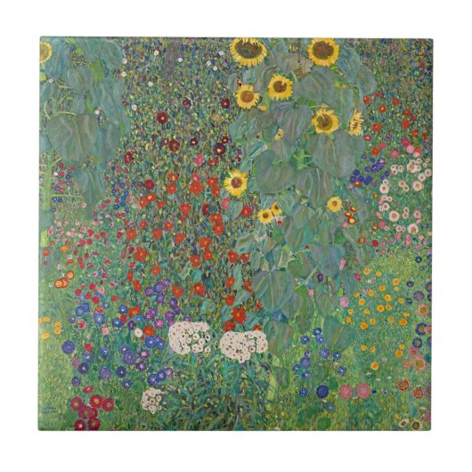 Bauernhof Elegante - Klimt Keramik Fliese (Vorderseite)