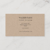 Bauernhof Elegante Visitenkarte (Rückseite)