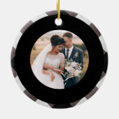 Bauernhof Erster Weihnachtsmann & Frau Neuvermählt Keramik Ornament (Hinten)