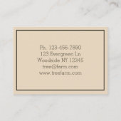 Bauernhof Evergreen Barn Visitenkarte (Rückseite)