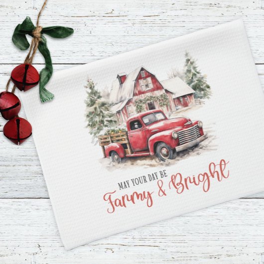 Bauernhof Farmy & Bright Country Christmas Geschirrtuch
