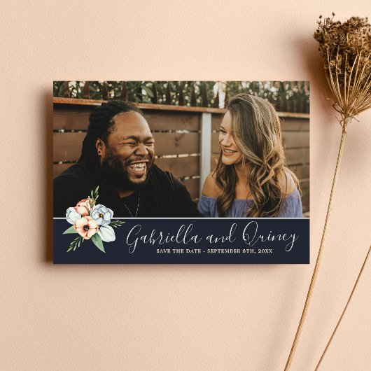 Bauernhof Floral Anemone Grüne Save the Date