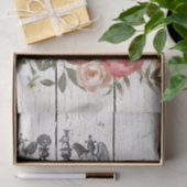 Bauernhof Floral Merino Sheep Seidenpapier (Geschenk)