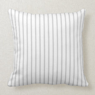 Bauernhof Französisch ticken Strip Muster Grau Wei Kissen