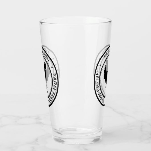 Bauernhof Fresh Hen Silhouette Glas (Links)