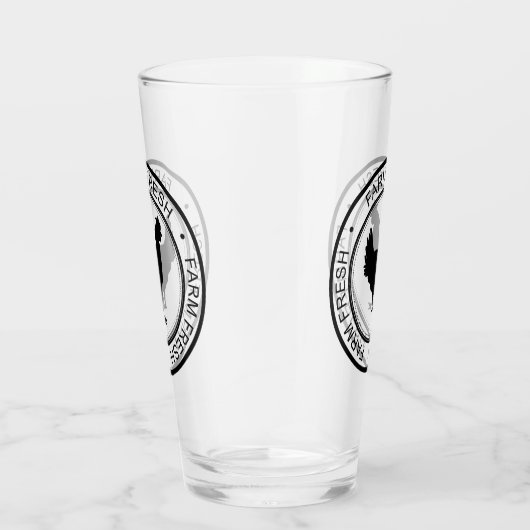 Bauernhof Fresh Hen Silhouette Glas (Rechts)
