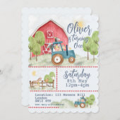 🚜 🎉 Bauernhof Freunde zum Geburtstag Einladung (Vorne/Hinten)