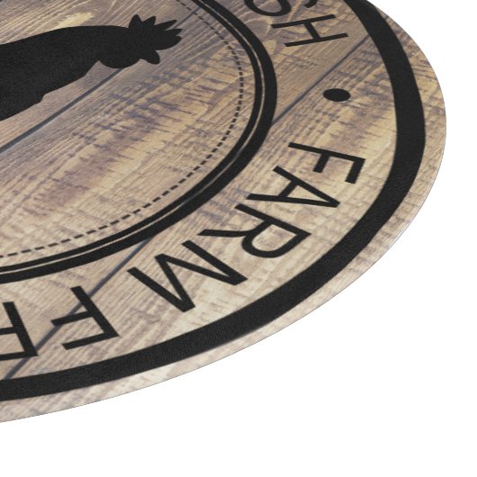 Bauernhof Frisch Bauernhaus Stall Holz Schwarzer H Schneidebrett (Ecke)