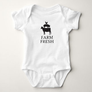 Bauernhof frisch, Vieh Baby Strampler
