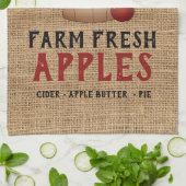 Bauernhof Frische 🍎 Äpfel Geschirrtuch (Gefaltet)