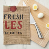 Bauernhof Frische 🍎 Äpfel Geschirrtuch (Viertel Falte)